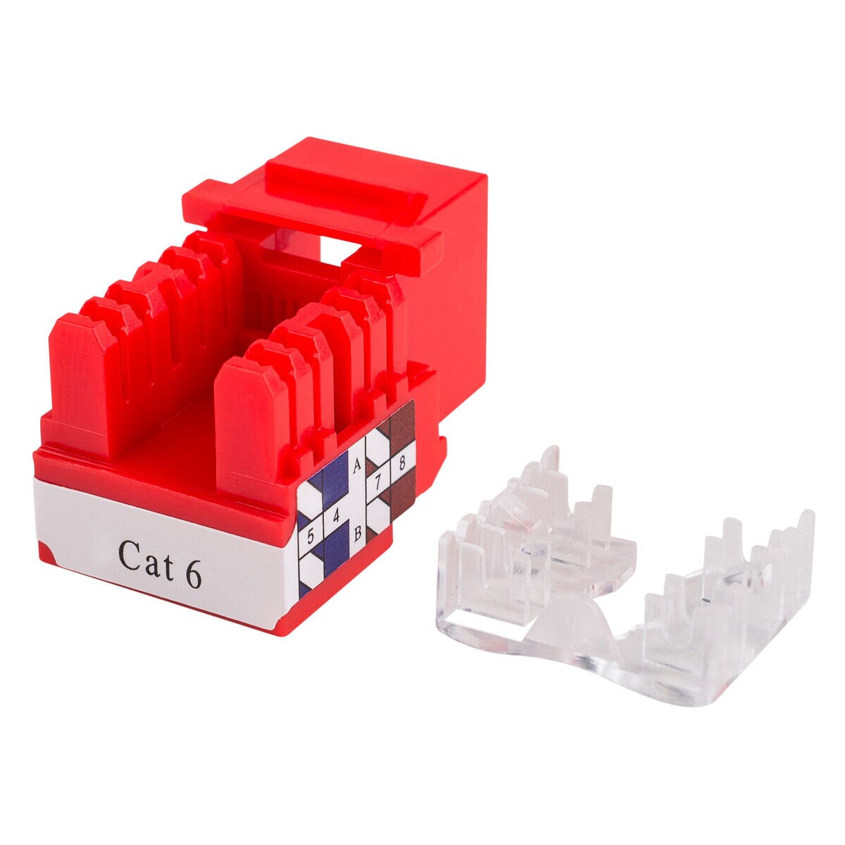 Cat 6 Red Keystone Jack Punch Down